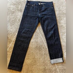 A.P.C. Petit Standard size 33 Japanese raw selvedge jeans